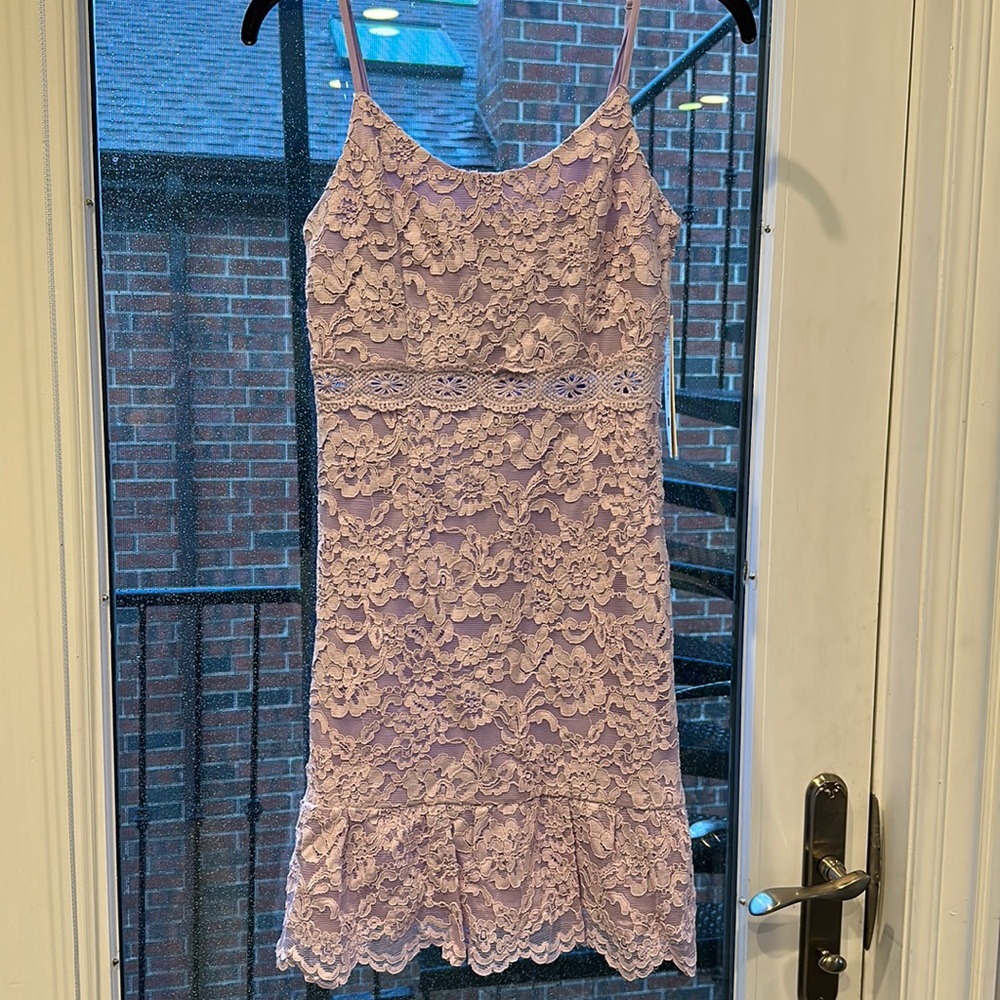 AQUA lavender lace dress.  NWT.  Size XS